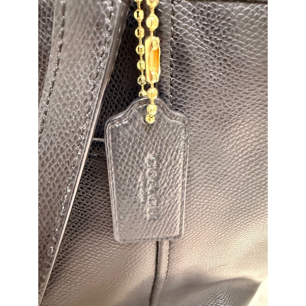 Coach Ava Tote Black Crossgrain Leather Shoulder Bag Gold Hardware F34497 - Picture 5 of 11